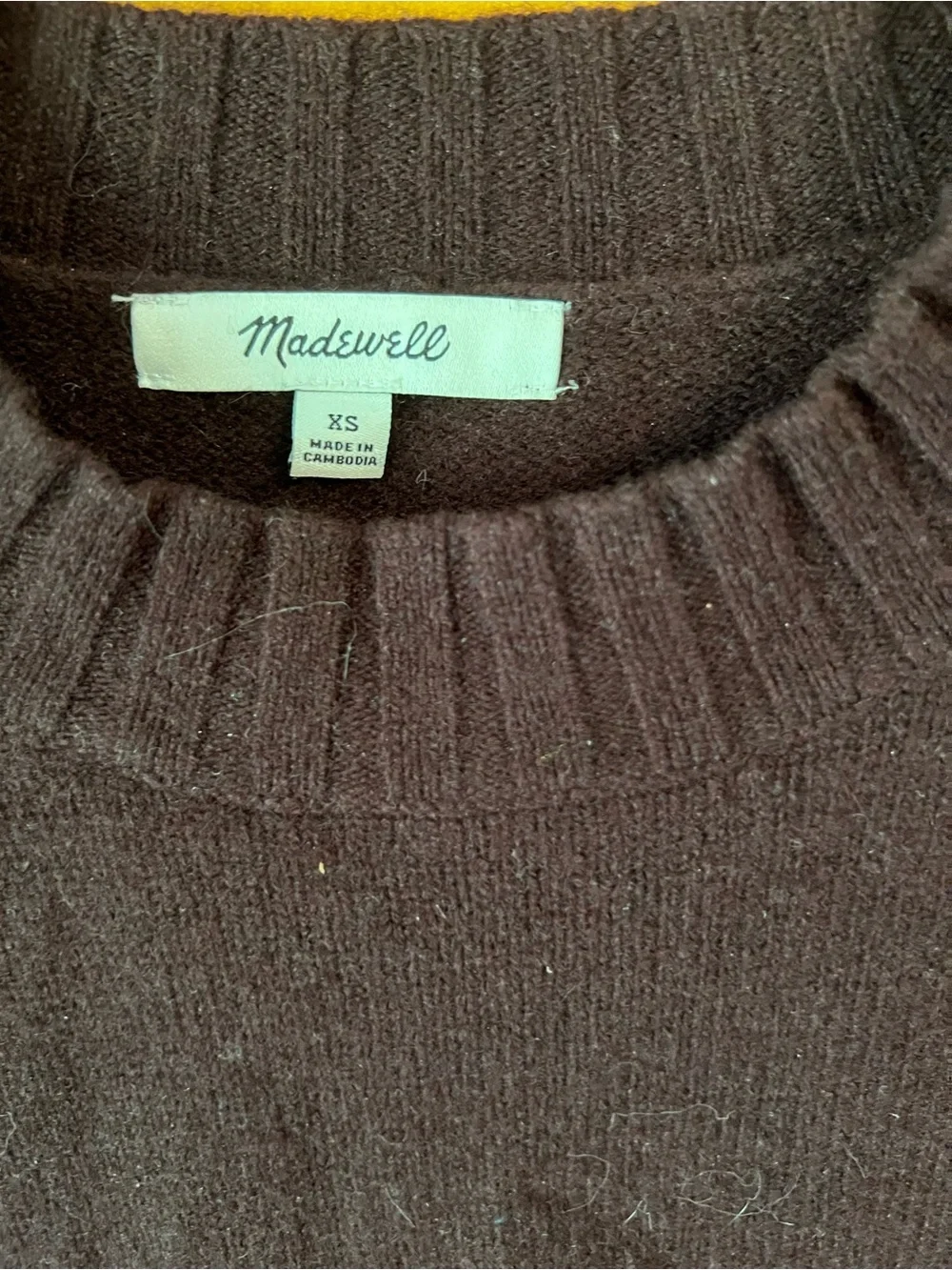 Madewell Men's Crewneck Sweater - Maroon wool